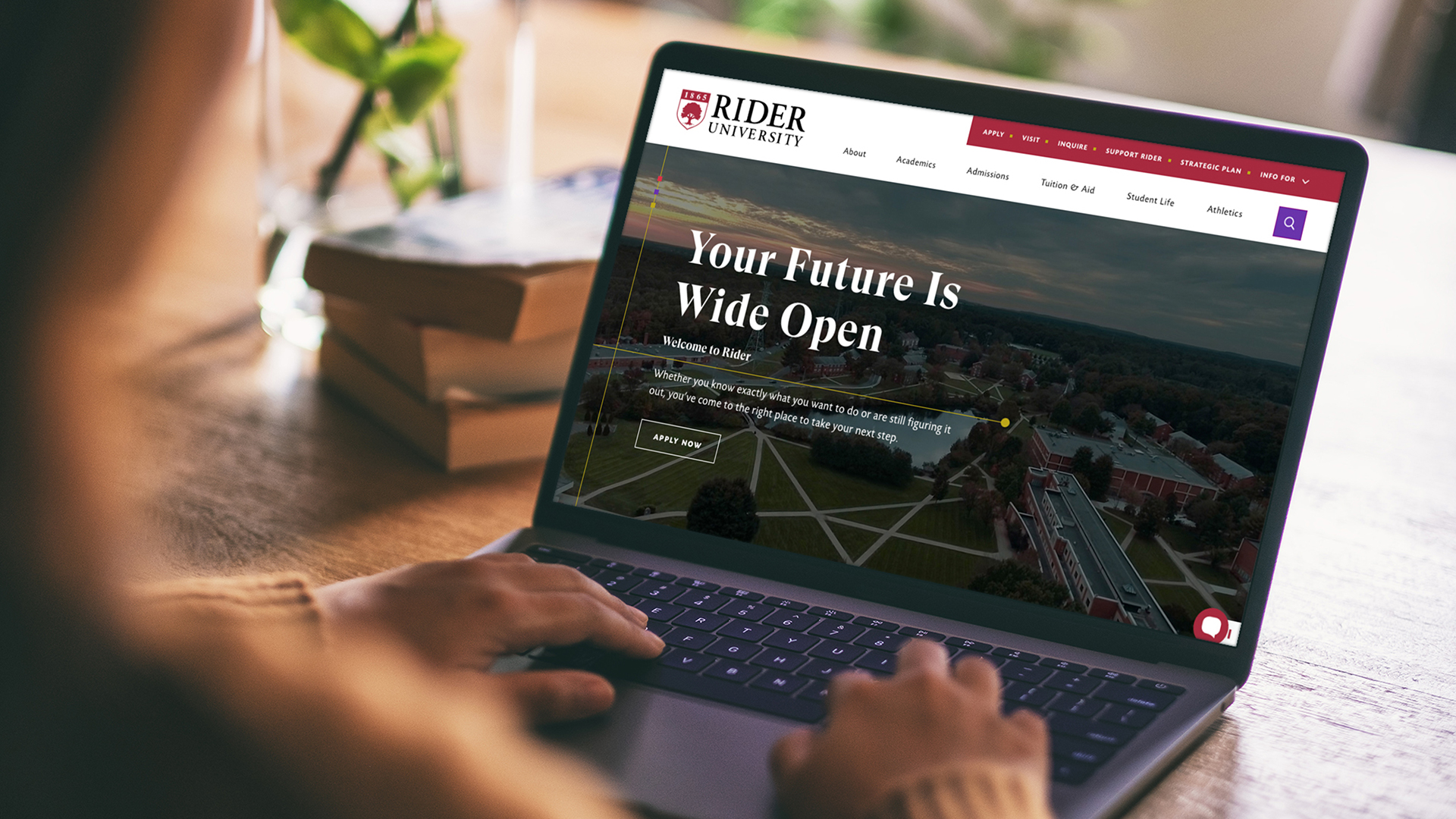 Rider University's new website homepage