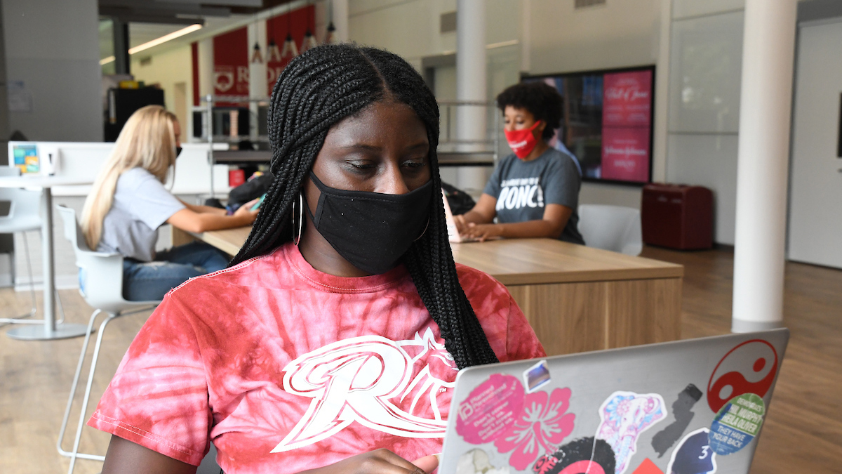 Rider students in Sweigart Hall