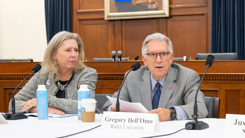 President Dell'Omo speaking on Capitol Hill