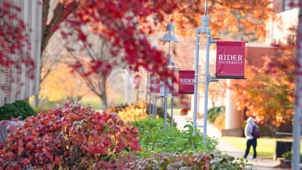 Rider campus in the fall