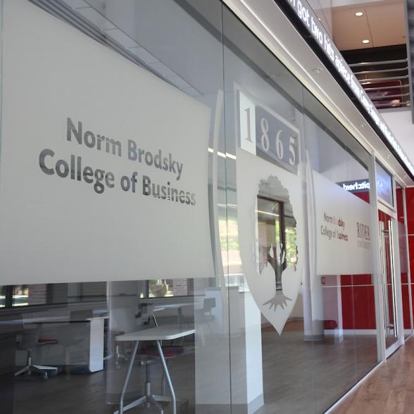 Inside of the Norm Brodsky College of Business.