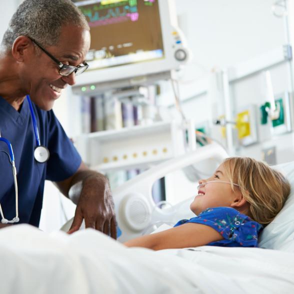 Nurse talking to a patient