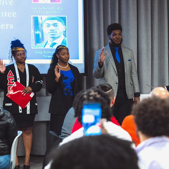 executive committee members sworn in to Rider's NAACP college chapter