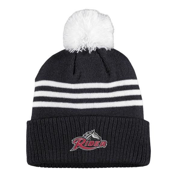 Rider bookstore knit hat with pom