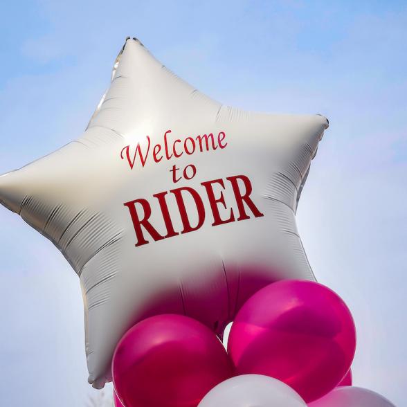 Star-shaped balloon "Welcome to Rider"