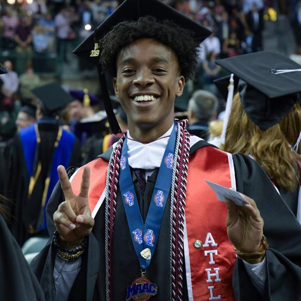 Student-athlete at Commencement