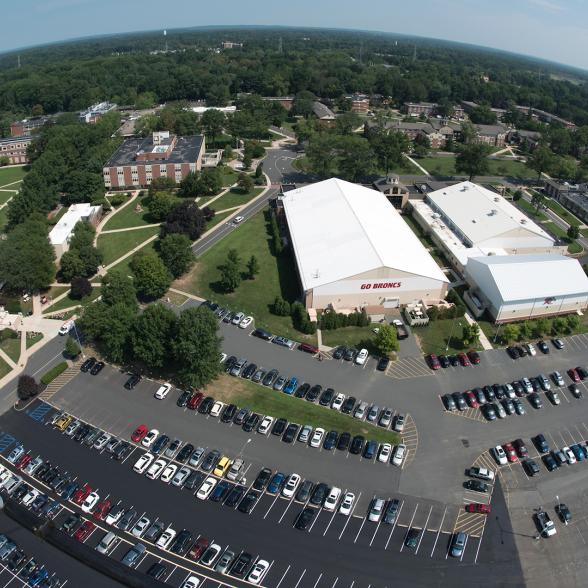 aerial photo of Rider's Lawrenceville campus