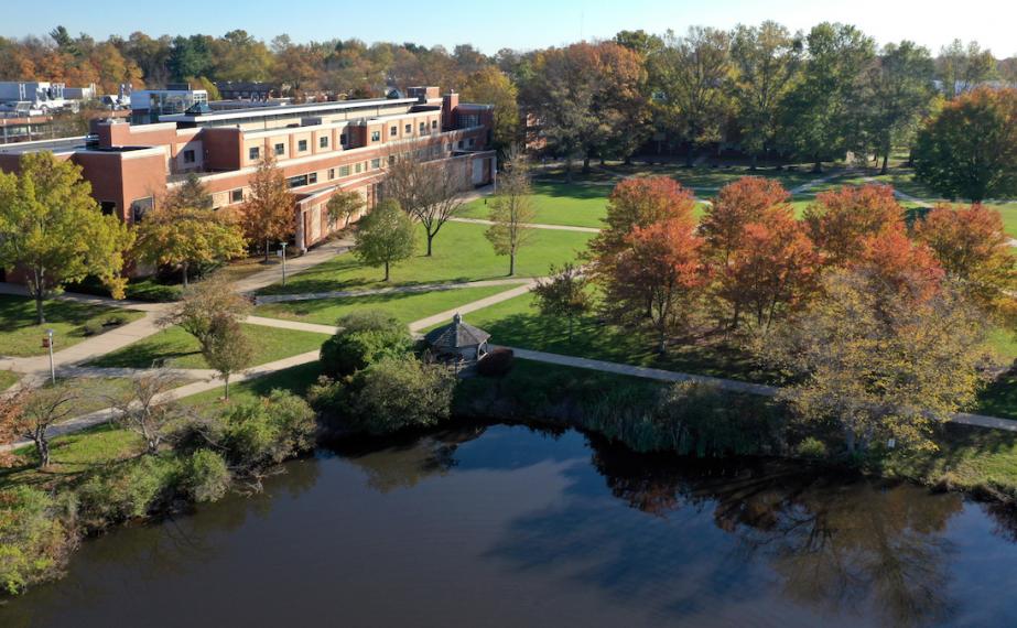 Aerial view of Norm Brodsky College of Business