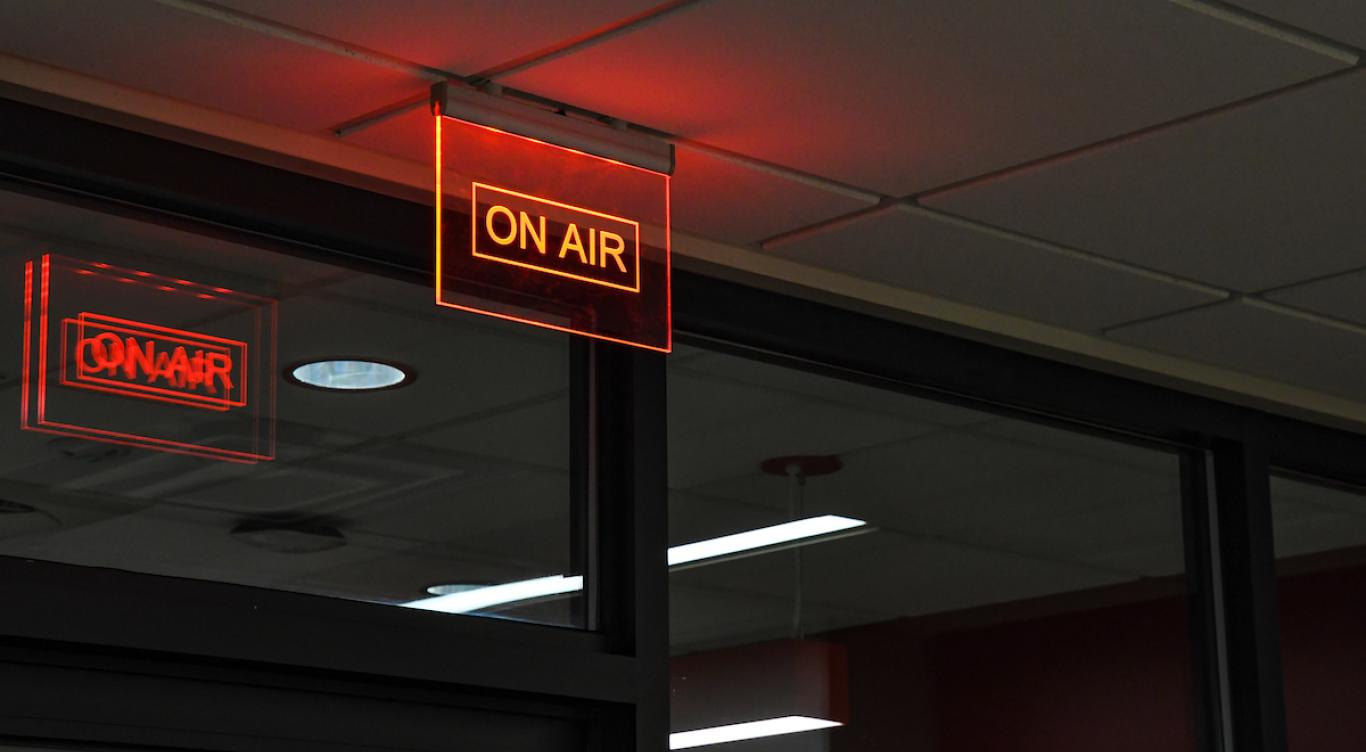 On Air sign outside of radio station