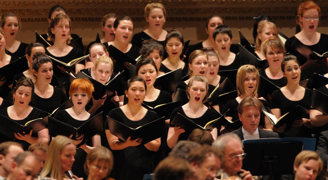 Westminster Symphonic Choir singing at Carnegie Hall