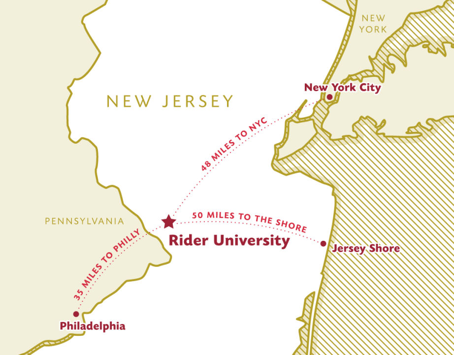 Rider is located in Lawrenceville, NJ