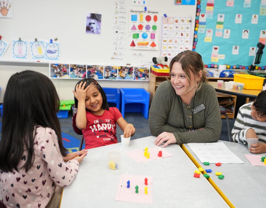 Engaged learning: Rider student in children's classroom