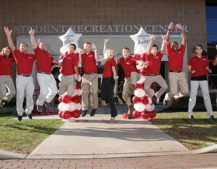 students jumping in celebration