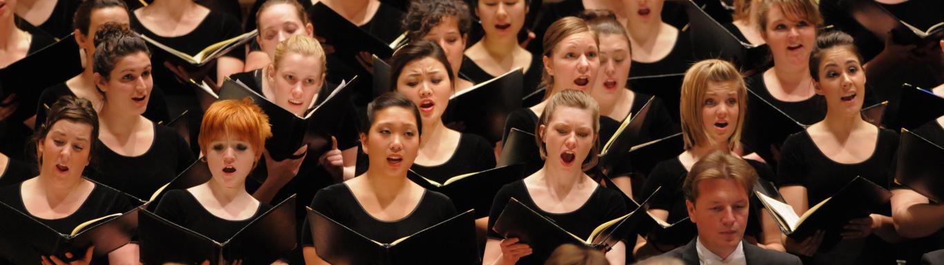 Westminster Symphonic Choir singing at Carnegie Hall