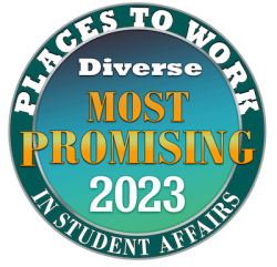 Most Promising places to work in student affairs 2023 logo