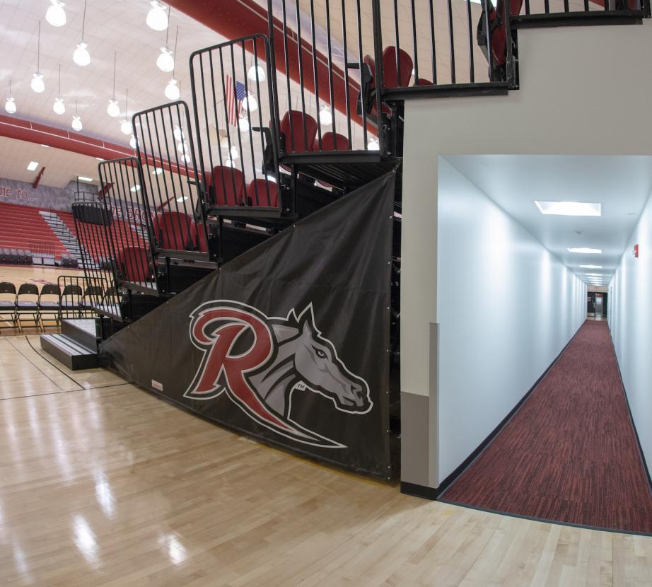 Alumni gym side view and tunnel
