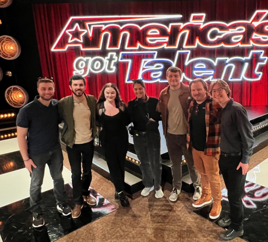 Rider students on America's Got Talent set