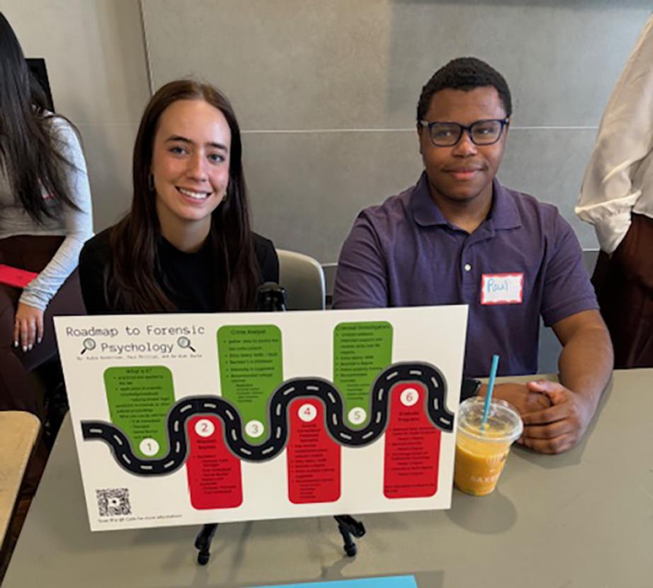 Students presenting at Showcase in Psychology