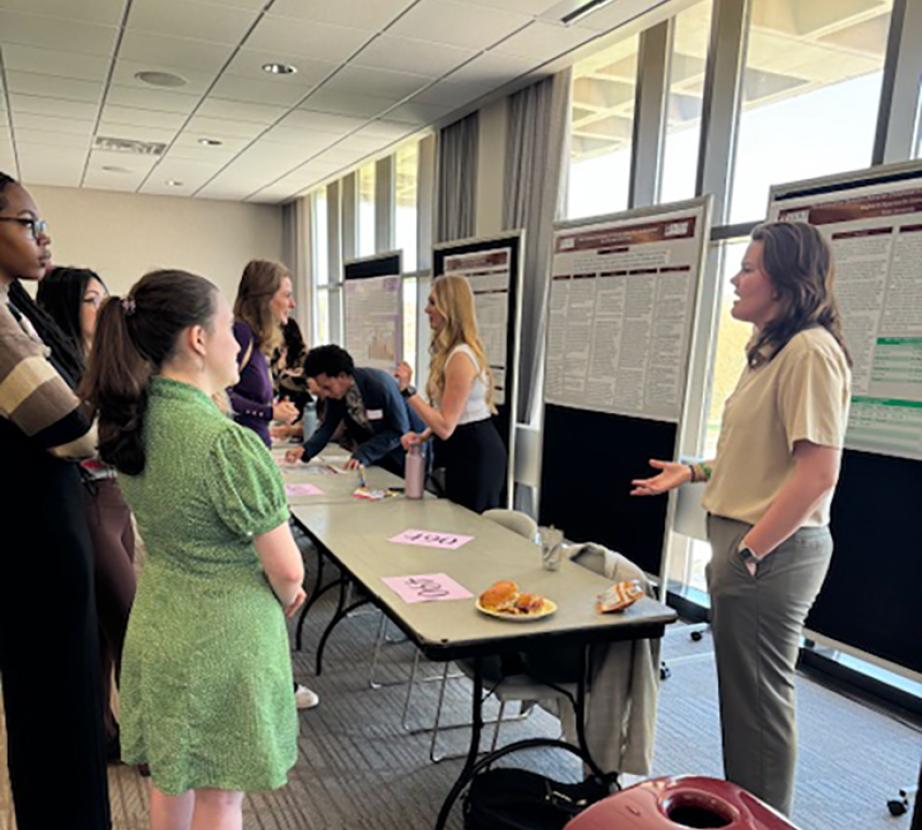 Students presenting at Showcase in Psychology