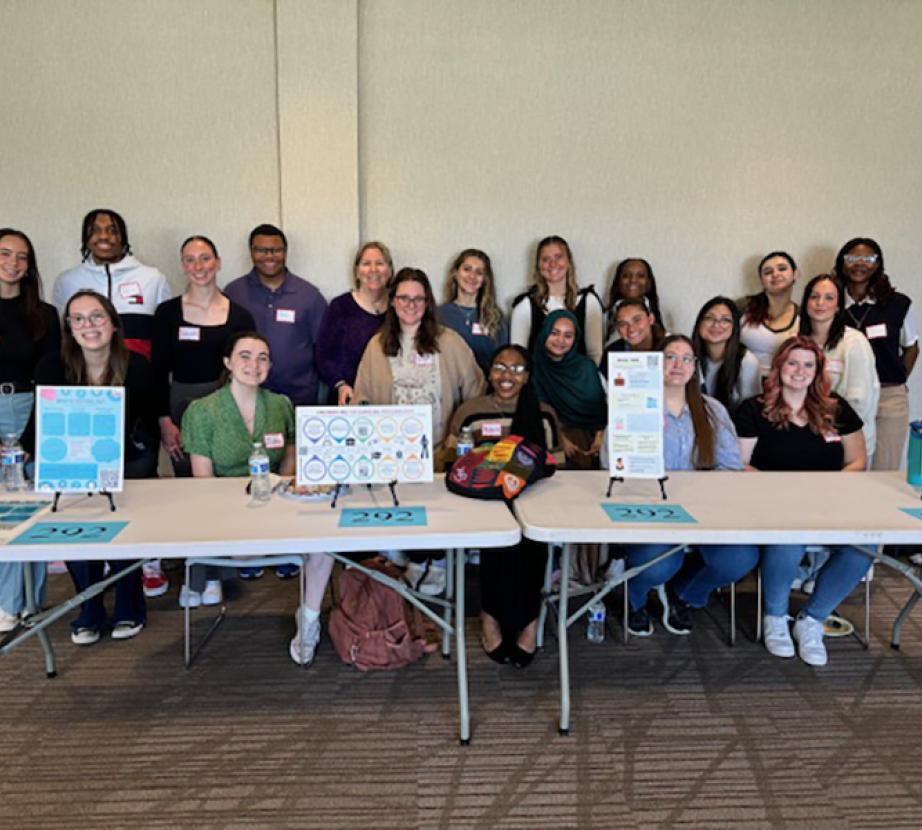 Students presenting at Showcase in Psychology