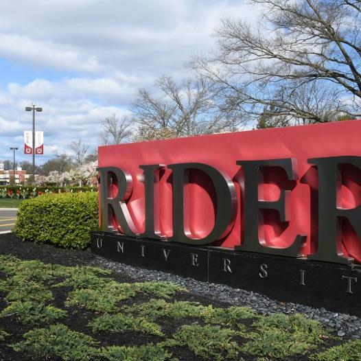 Rider University sign