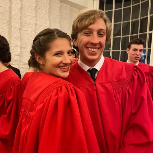 Andrew and Julia at commencement